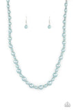 Pearl Heirloom - Blue Necklace - Paparazzi Accessories Necklace Bedazzle Me Pretty Mobile Fashion Boutique