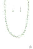 Pearl Heirloom - Green Necklace - Paparazzi Accessories Necklace Bedazzle Me Pretty Mobile Fashion Boutique