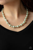 Pearl Heirloom - Green Necklace - Paparazzi Accessories Necklace Bedazzle Me Pretty Mobile Fashion Boutique