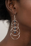 Pearl Palooza - Blue Earrings - Paparazzi Accessories Earrings Bedazzle Me Pretty Mobile Fashion Boutique