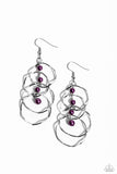 Pearl Palooza - Purple Earrings - Paparazzi Accessories Earrings Bedazzle Me Pretty Mobile Fashion Boutique