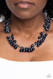Pearl Parlor - Blue Necklace - Paparazzi Accessories Necklace Bedazzle Me Pretty Mobile Fashion Boutique