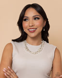 Pearl Parlor - White Necklace - Paparazzi Accessories Necklace Bedazzle Me Pretty Mobile Fashion Boutique