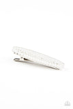 Pearl Pizzaz - White Hair Clip - Paparazzi Accessories Hair Clip Bedazzle Me Pretty Mobile Fashion Boutique