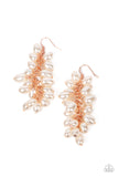 Pearl Posse - Copper Earrings - Paparazzi Accessories Earrings Bedazzle Me Pretty Mobile Fashion Boutique