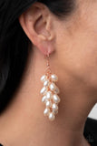Pearl Posse - Copper Earrings - Paparazzi Accessories Earrings Bedazzle Me Pretty Mobile Fashion Boutique