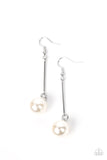 Pearl Redux - White Earrings - Paparazzi Accessories Earrings Bedazzle Me Pretty Mobile Fashion Boutique