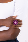 PEARL Talk - Purple Ring - Paparazzi Accessories Ring Bedazzle Me Pretty Mobile Fashion Boutique