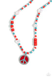 Pearly Possession - Red Necklace - Paparazzi Accessories Necklace Bedazzle Me Pretty Mobile Fashion Boutique