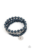 Pearly Professional - Blue Bracelet - Paparazzi Accessories Bracelet Bedazzle Me Pretty Mobile Fashion Boutique