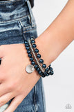 Pearly Professional - Blue Bracelet - Paparazzi Accessories Bracelet Bedazzle Me Pretty Mobile Fashion Boutique