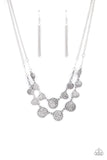 Pebble Me Pretty - Silver Necklace - Paparazzi Accessories Necklace Bedazzle Me Pretty Mobile Fashion Boutique