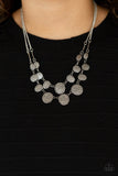 Pebble Me Pretty - Silver Necklace - Paparazzi Accessories Necklace Bedazzle Me Pretty Mobile Fashion Boutique