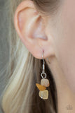 Pebble Prana - Yellow Necklace - Paparazzi Accessories Necklace Bedazzle Me Pretty Mobile Fashion Boutique