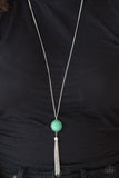 Pep In Your Step - Green Necklace - Paparazzi Accessories Necklace Bedazzle Me Pretty Mobile Fashion Boutique