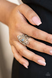 Perennial Daydream - Blue Ring - Paparazzi Accessories Ring FS-Bedazzle Me Pretty Mobile Fashion Boutique