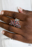 Perennial Paradise - Red Ring - Paparazzi Accessories Ring Bedazzle Me Pretty Mobile Fashion Boutique
