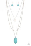 Perennial Phenomena - Blue Necklace - Paparazzi Accessories Necklace Bedazzle Me Pretty Mobile Fashion Boutique