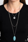 Perennial Phenomena - Blue Necklace - Paparazzi Accessories Necklace Bedazzle Me Pretty Mobile Fashion Boutique