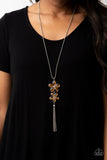 Perennial Powerhouse - Brown Necklace - Paparazzi Accessories Necklace Bedazzle Me Pretty Mobile Fashion Boutique