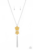 Perennial Powerhouse - Yellow Necklace - Paparazzi Accessories Necklace Bedazzle Me Pretty Mobile Fashion Boutique