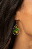 Perennial Prairie - Yellow Earrings - Paparazzi Accessories Earrings Bedazzle Me Pretty Mobile Fashion Boutique
