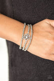 Perennial Princess - White Bracelet - Paparazzi Accessories Bracelet Bedazzle Me Pretty Mobile Fashion Boutique