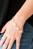 Perfect Imperfection - Gold Bracelet - Paparazzi Accessories Bracelet Bedazzle Me Pretty Mobile Fashion Boutique