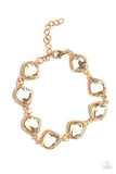 Perfect Imperfection - Gold Bracelet - Paparazzi Accessories Bracelet Bedazzle Me Pretty Mobile Fashion Boutique