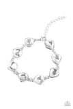 Perfect Imperfection - White Bracelet - Paparazzi Accessories Bracelet Bedazzle Me Pretty Mobile Fashion Boutique