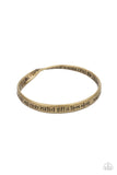 Perfect Present - Brass Bracelet - Paparazzi Accessories Bracelet FS-Bedazzle Me Pretty Mobile Fashion Boutique
