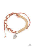 Perpetually Peaceful - Brown Bracelet - Paparazzi Accessories Bracelet FS-Bedazzle Me Pretty Mobile Fashion Boutique