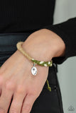 Perpetually Peaceful - Green Bracelet - Paparazzi Accessories Bracelet Bedazzle Me Pretty Mobile Fashion Boutique