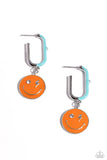 Personable Pizzazz - Orange Earrings - Paparazzi Accessories Earrings Bedazzle Me Pretty Mobile Fashion Boutique