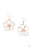 Petal Power - Rose Gold Earrings - Paparazzi Accessories Earrings FS-Bedazzle Me Pretty Mobile Fashion Boutique