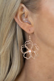 Petal Power - Rose Gold Earrings - Paparazzi Accessories Earrings FS-Bedazzle Me Pretty Mobile Fashion Boutique