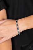 Petitely Powerhouse - Blue Bracelet - Paparazzi Accessories Bracelet Bedazzle Me Pretty Mobile Fashion Boutique