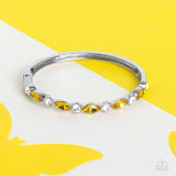 Petitely Powerhouse - Yellow Bracelet - Paparazzi Accessories Bracelet Bedazzle Me Pretty Mobile Fashion Boutique