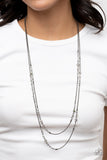Petitely Prismatic - Black Necklace - Paparazzi Accessories Necklace Bedazzle Me Pretty Mobile Fashion Boutique