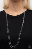 Petitely Prismatic - Silver Necklace - Paparazzi Accessories Necklace Bedazzle Me Pretty Mobile Fashion Boutique