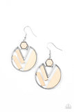 Petrified Posh - White Earrings - Paparazzi Accessories Earrings Bedazzle Me Pretty Mobile Fashion Boutique