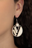 Petrified Posh - White Earrings - Paparazzi Accessories Earrings Bedazzle Me Pretty Mobile Fashion Boutique