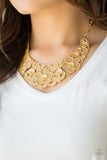 Petunia Paradise - Gold Necklace - Paparazzi Accessories Necklace Bedazzle Me Pretty Mobile Fashion Boutique