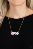 Petunia Picnic - Pink Necklace - Paparazzi Accessories Necklace Bedazzle Me Pretty Mobile Fashion Boutique