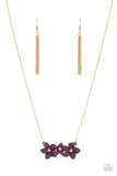 Petunia Picnic - Purple Necklace - Paparazzi Accessories Necklace Bedazzle Me Pretty Mobile Fashion Boutique