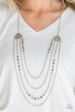 Pharaoh Finesse - Green Necklace - Paparazzi Accessories Necklace Bedazzle Me Pretty Mobile Fashion Boutique