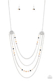 Pharaoh Finesse - Multi Necklace - Paparazzi Accessories Necklace Bedazzle Me Pretty Mobile Fashion Boutique