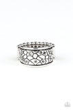 Pick Up The Pieces - Silver Ring - Paparazzi Accessories Ring Bedazzle Me Pretty Mobile Fashion Boutique