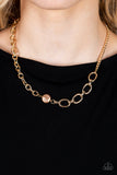 Picnic in Paris - Brown Necklace - Paparazzi Accessories Necklace Bedazzle Me Pretty Mobile Fashion Boutique