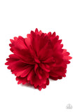 Picnic Posh - Red Hair Clip - Paparazzi Accessories Hair Clip Bedazzle Me Pretty Mobile Fashion Boutique